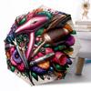 Vintage Sewing Machine Floral Art Automatic Umbrella Compact 8-Rib Design Lightweight All Season Travel Outdoor Accessory Perfect Gift for Women Men