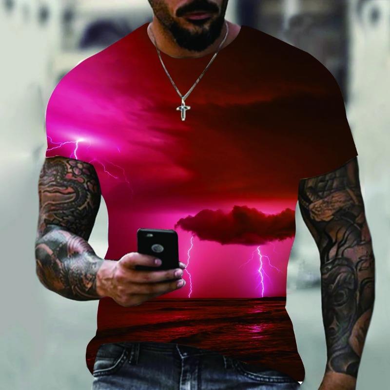 T-shirt décontracté à manches courtes et col rond pour homme, nouvelle collection été 2023, avec impression populaire, grande taille, éléments de rue