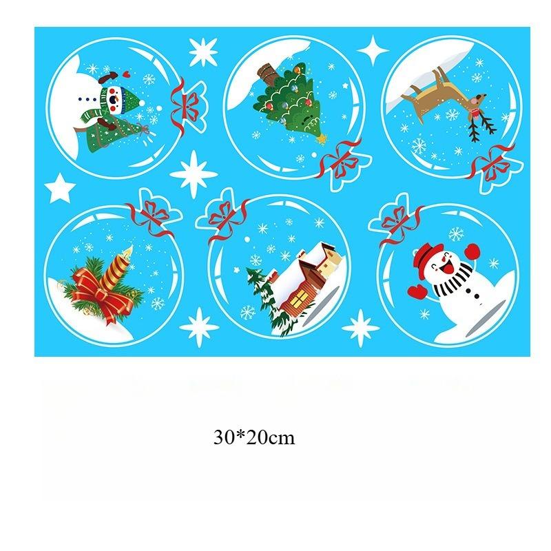 Noel Pencere Çıkartmaları Xmas Ağacı Ev Kar Tanesi Cam Çıkartması Mutlu Noeller Dekorasyon Ev Navidad Hediyeleri Noel