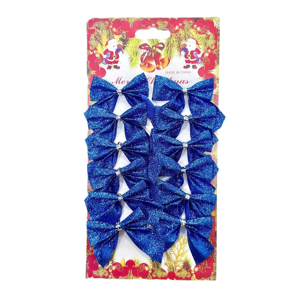 Christmas Bows Ornaments - Pack of 12 Holiday Decorations & Gifts