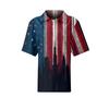 Women’s Casual Short Sleeve Knit Polo Shirt with Independence Day Printed Design and Relaxed Fit for Everyday Wear