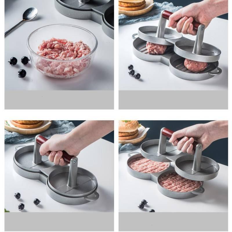 Premium Aluminum Burger Press For Perfectly Shaped Meat Patties With Durable Design