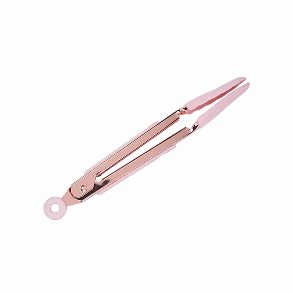 1ks Nerezové BBQ kleště Nepřilnavé kleště na maso s otvorem pro zavěšení(Růžový)