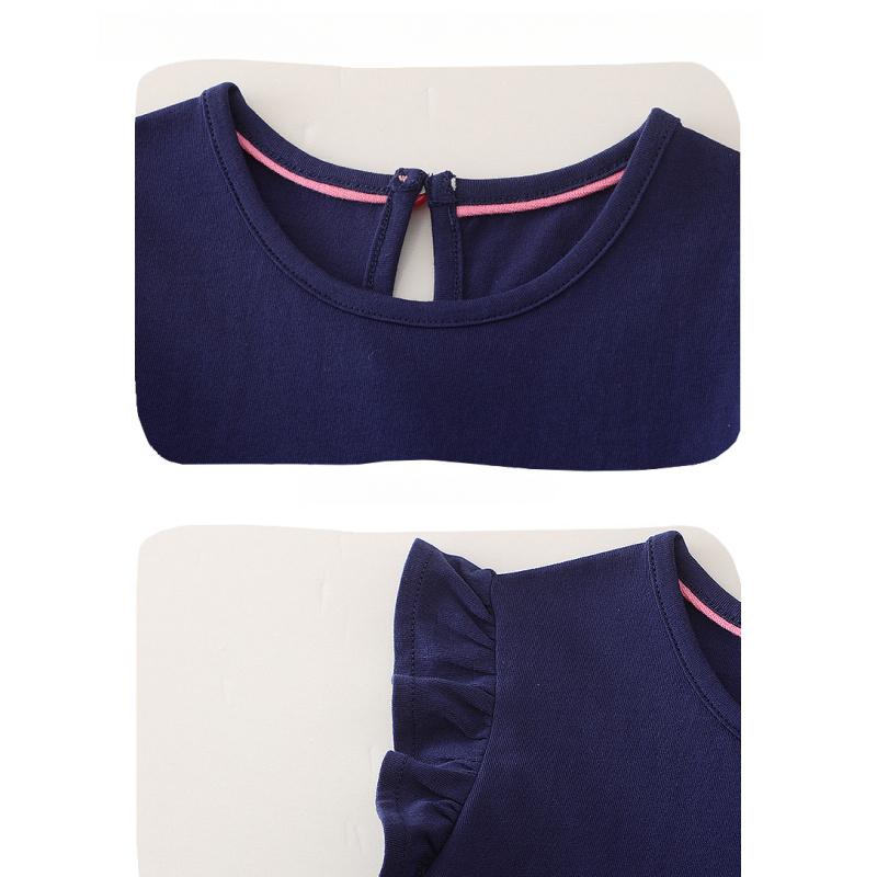 Summer New European And American Style Children'S Pure Cotton Printed Dress Girls' Short-Sleeve Princess Dress Children'S Clothing