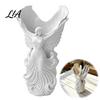 Creative Desktop Storage Cup 3D Printed Angel Wings Vase & Pen Holder, Sculpture Unique Home Office Accessories Decor, Multi?Functional Dry