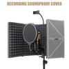 Soundproofing Microphone Shield Windshield with 5-Door Foldable for Enhances  Auditory Sound Absorbing