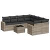VidaXL Garden Lounge Set with Cushions 9 Pcs, Sofas with Adjustable Feet, Outdoor Furniture Set Patio Terrace, 3218752