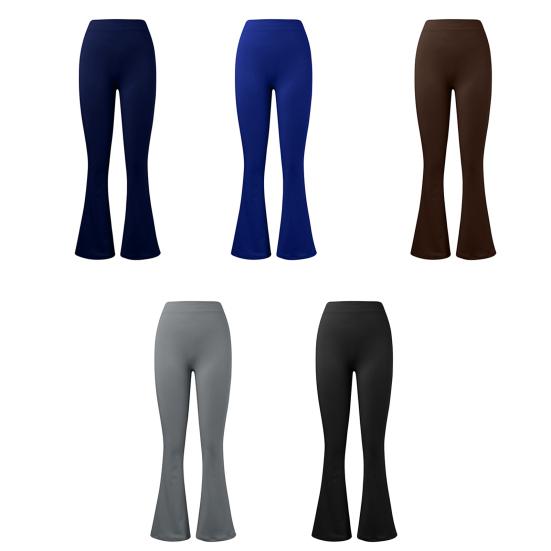Flared Leggings for Women No Front Seam High Waisted Bootcut Yoga Pants Tummy Control Bell Bottom Workout Pants