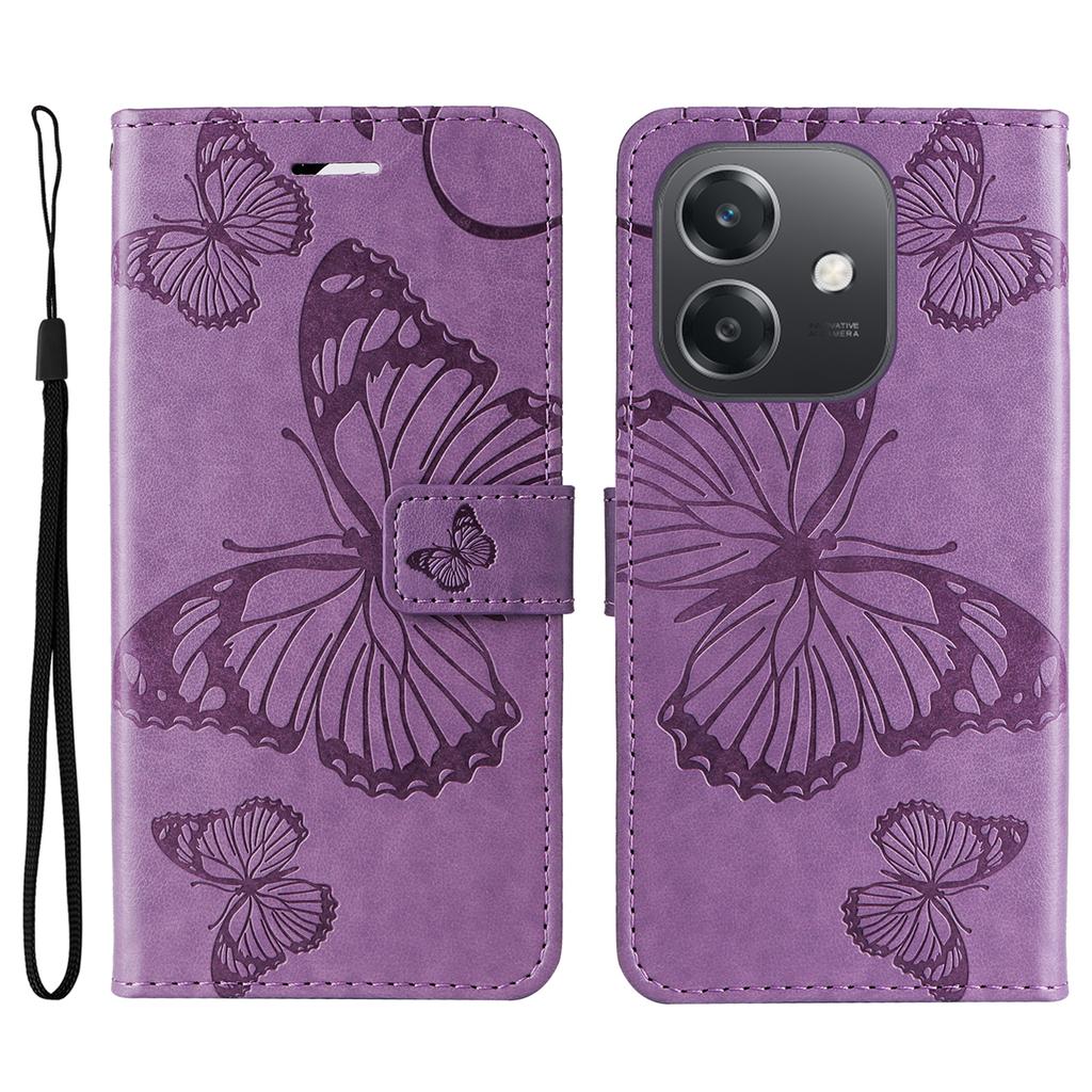 For Oppo A5x 5G/A3x 4G/5G (India)/A3 4G/5G/A60 5G/A40 4G/A40M 4G Wallet Case Floral Butterfly Imprinted Leather Phone Cover