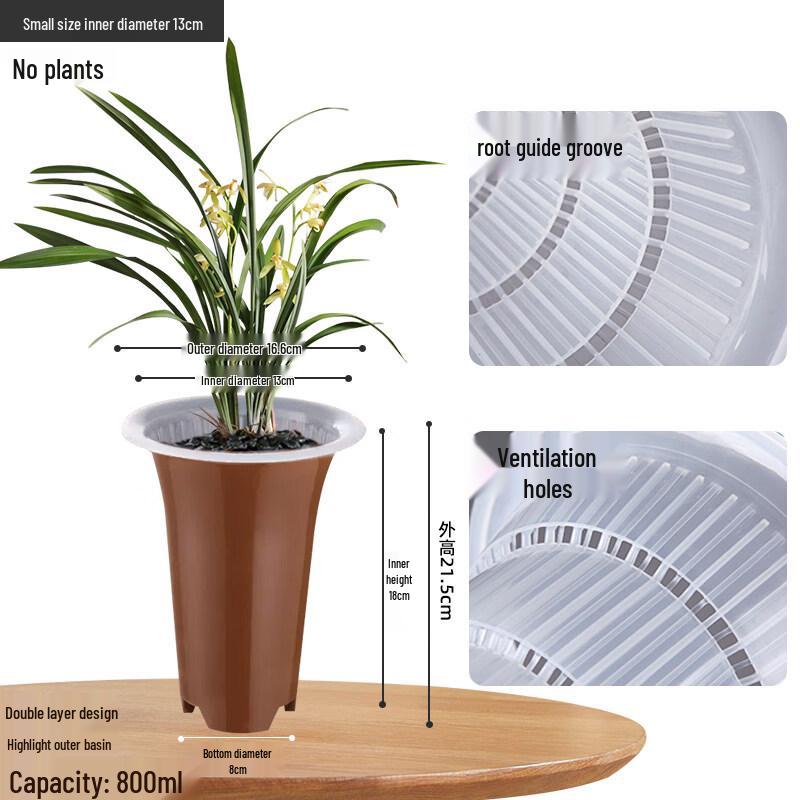 Двухслойный цветочный горшок из смолы