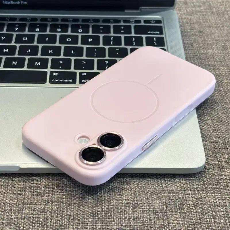 Zaawansowane TPU w jednolitym kolorze, odpowiednie dla Apple 17 16promax, magnetyczne etui na telefon 15, folia na obiektyw