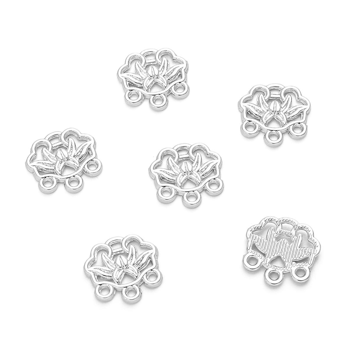 

Антикварный двойной подвесной пенант из сплава с цветком сливы для самостоятельного изготовления ювелирных изделий, аксессуары для рукоделия 13x13mm серебряный