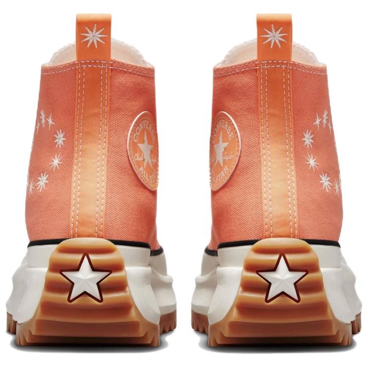 Converse Run Star Hike Celestial Comfortable Versatile Mid-Top Canvas Shoes Women Sneakers Orange A02899C