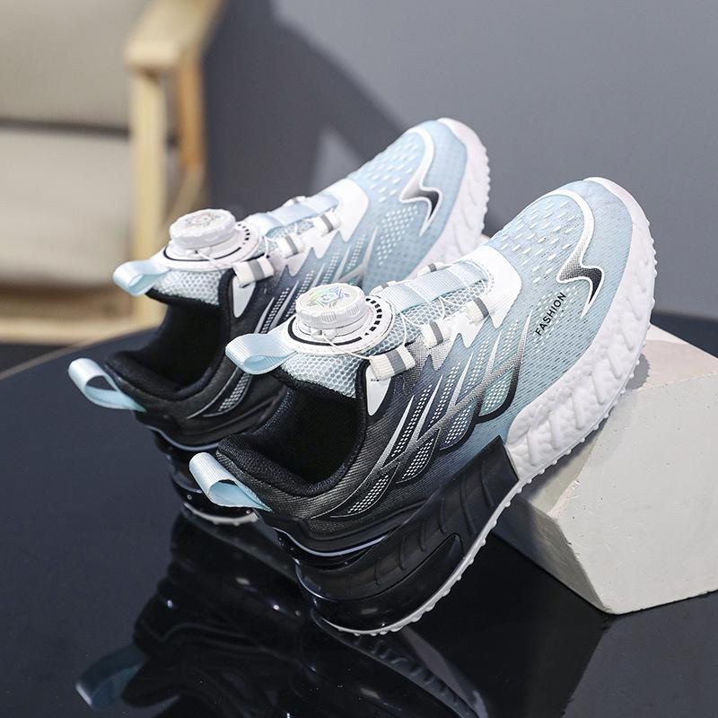 Classmates Spring and Autumn 2025 Mesh Guochao Rotating Buckle Breathable Basketball Shoes Middle and Older Children's Fashion Running Sneakers