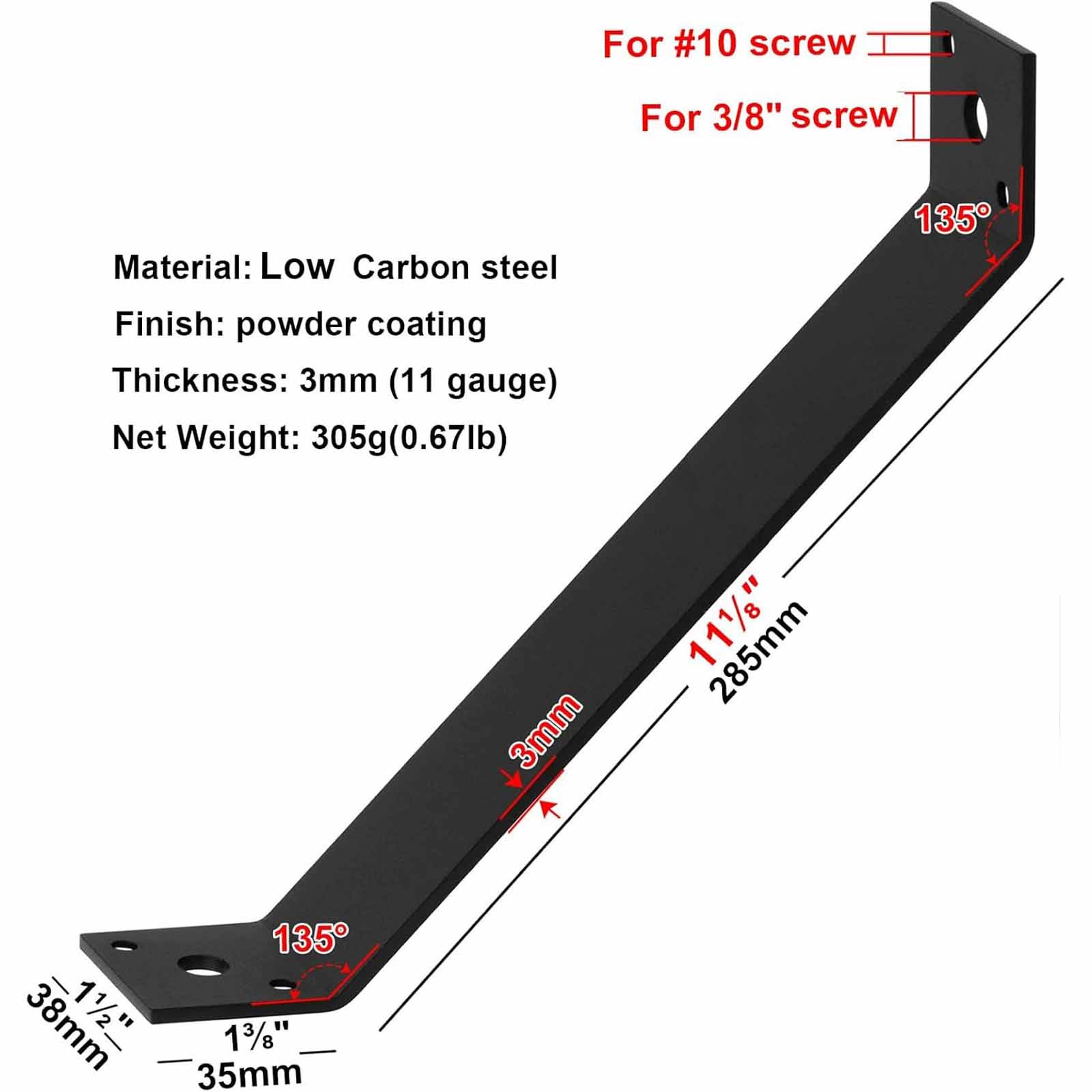 

Pavilion Reinforcement Angle with 45-Degree Support Rods, Heavy-Duty Metal Corner for Outdoor Wooden Frames One Size