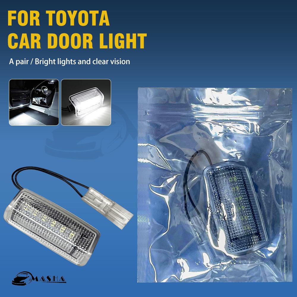 djbn1 2Pcs For Toyota Highlander Camry 40 50 55 Prado 150 J150 LC150 Land Cruiser 200 J200 LC200 Auto Signal Lamp LED Car Door Light