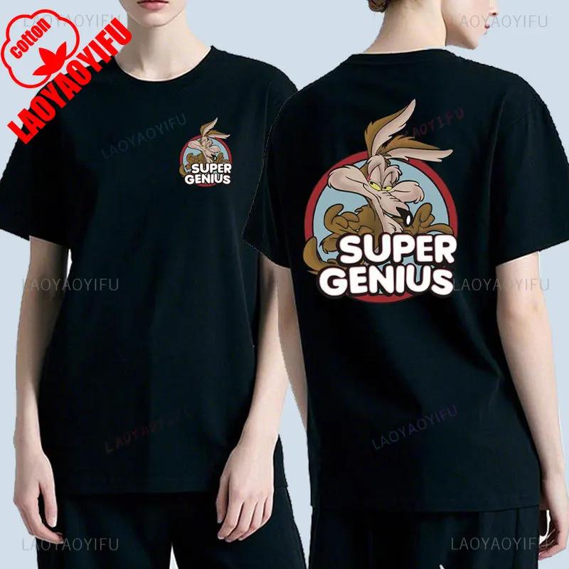 

Wile E Coyote Cartoon Two-sided Printed Tshirt Unisex Fashion Y2k T-shirt Classic Manga Graphic Cotton Tees Summer Camisetas top 4XL