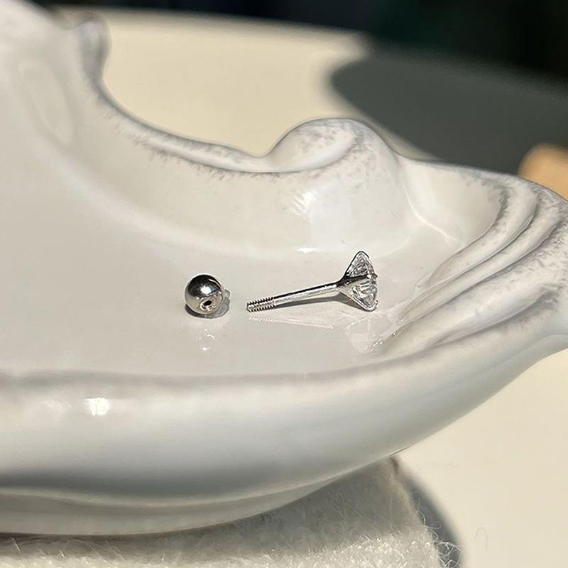 1Pair 3/4/5Mm Zircon Ear Studs Earrings For Women Stainless Steel Cartilage Helix Ear Bone Nail Piercing Ear Jewelry Gif