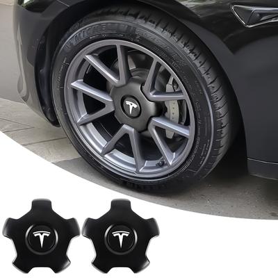 4pcs For Model 3 18 Inch Original Car Wheel Center Hub Caps Badge Rim Hub Dustproof Cover Emblem Decoration Accessories