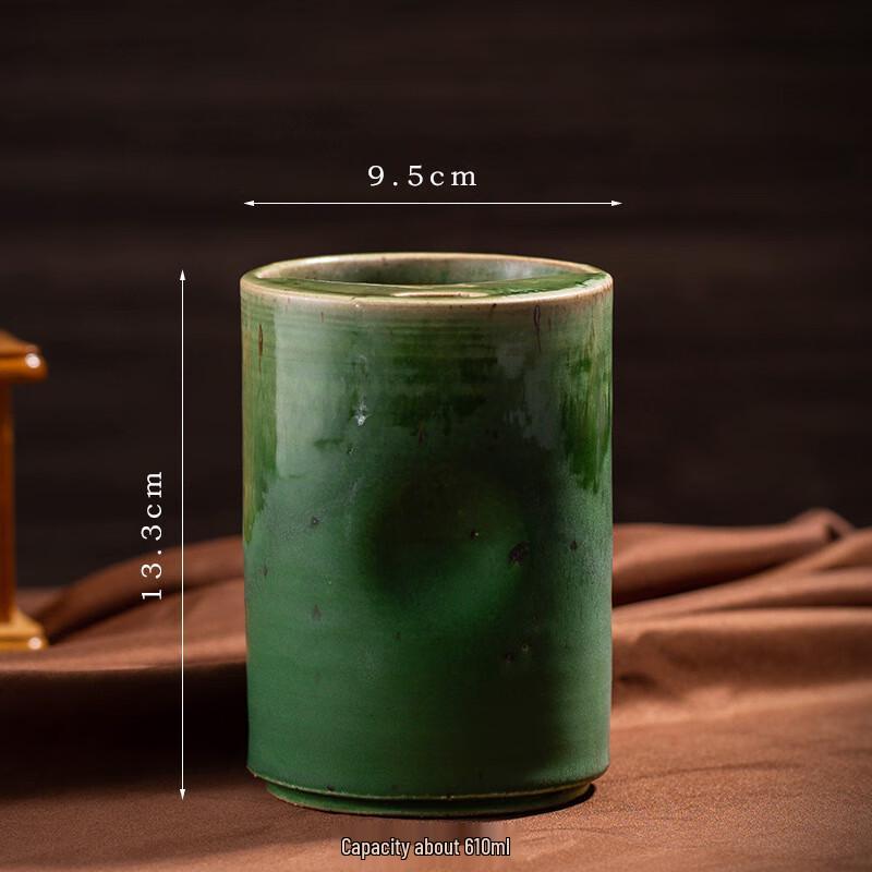 

Shangqi Kiln-Glazed Ceramic Retro Straw Cup