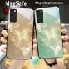 Dreamy Striped Butterfly For Magsafe Samsung S25 S25 Edge S25Ultra S8 9 10 20 S21 Pro 22 Plus S23 FE S24 Ultra Glass Phone Case