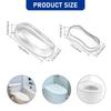 Standard Toilet Lid Cushion Adhesive Backing Prevents Loud Noise Soft Rubber Design Simple Application