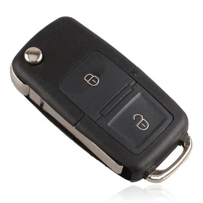 Custodia pieghevole per auto con chiave a distanza a 2 pulsanti per Golf Bora SEAT Skoda