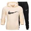 Conjunto de Sudadera Deportiva con Capucha para Hombre y Mujer Manga Larga Chándal Atuendo Atlético Casual