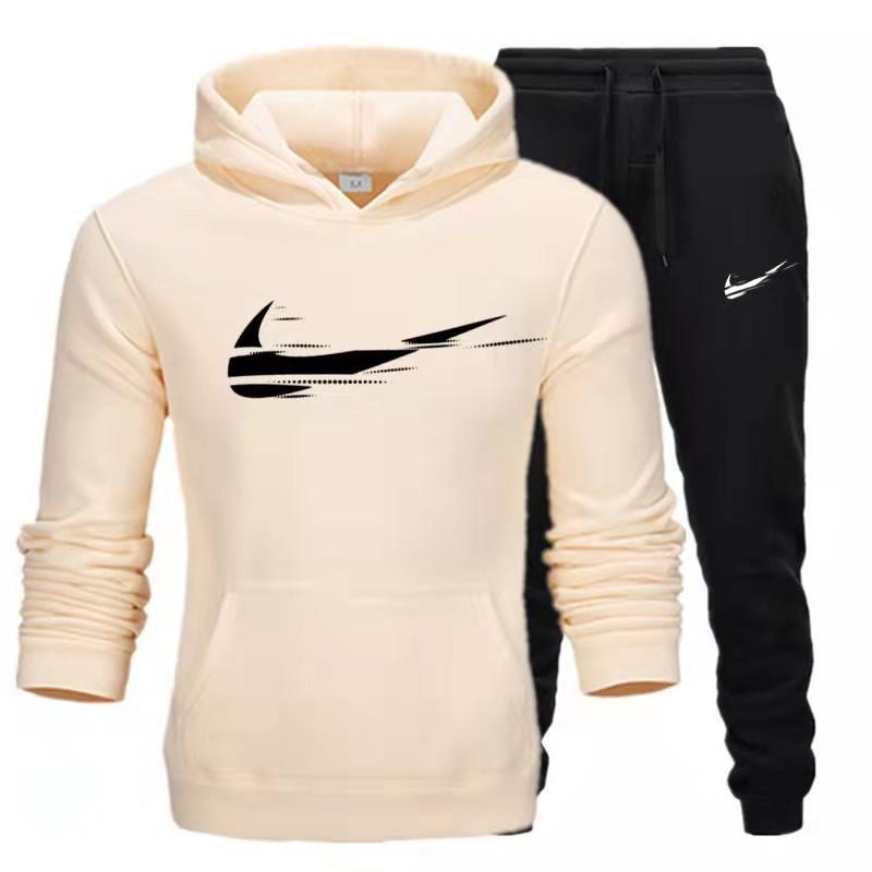 Conjunto de Sudadera Deportiva con Capucha para Hombre y Mujer Manga Larga Chándal Atuendo Atlético Casual