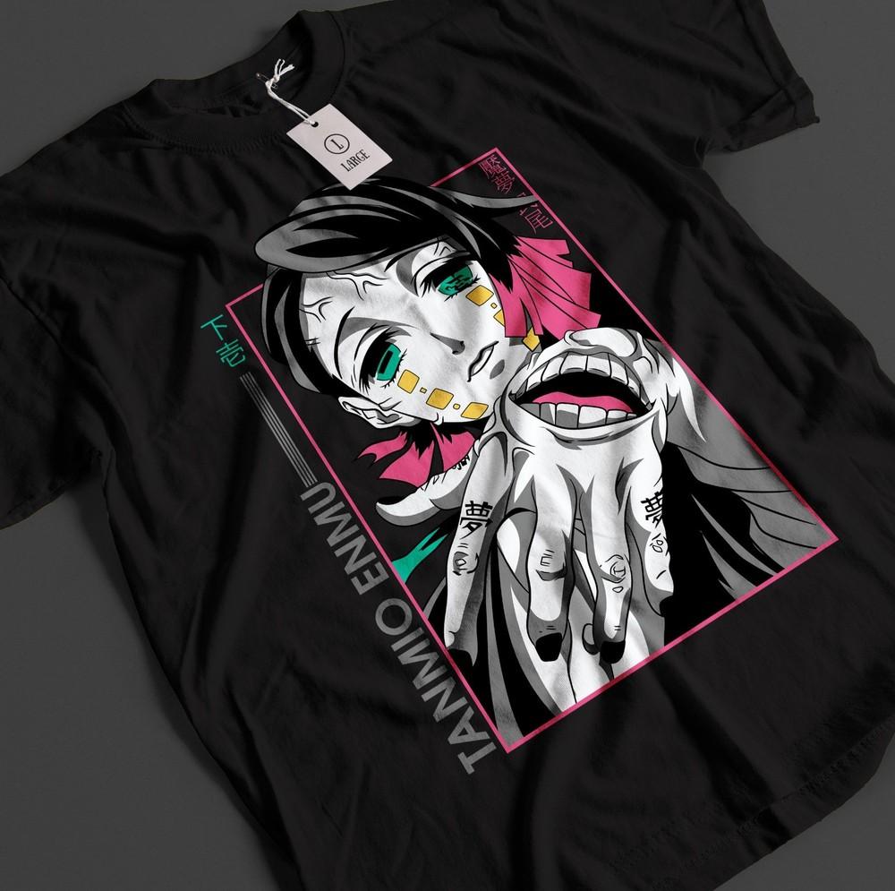 Demon Slayer Shirt Enmu Lower Moon 1 T-Shirt Tanjiro Kimetsu No Yaiba Muzan Tee