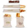 3 Styles Linen Bread Bags Reusable Drawstring Bag Homemade Artisan Bread Storage Food Bags Various Sets Bread Bags for Baguette