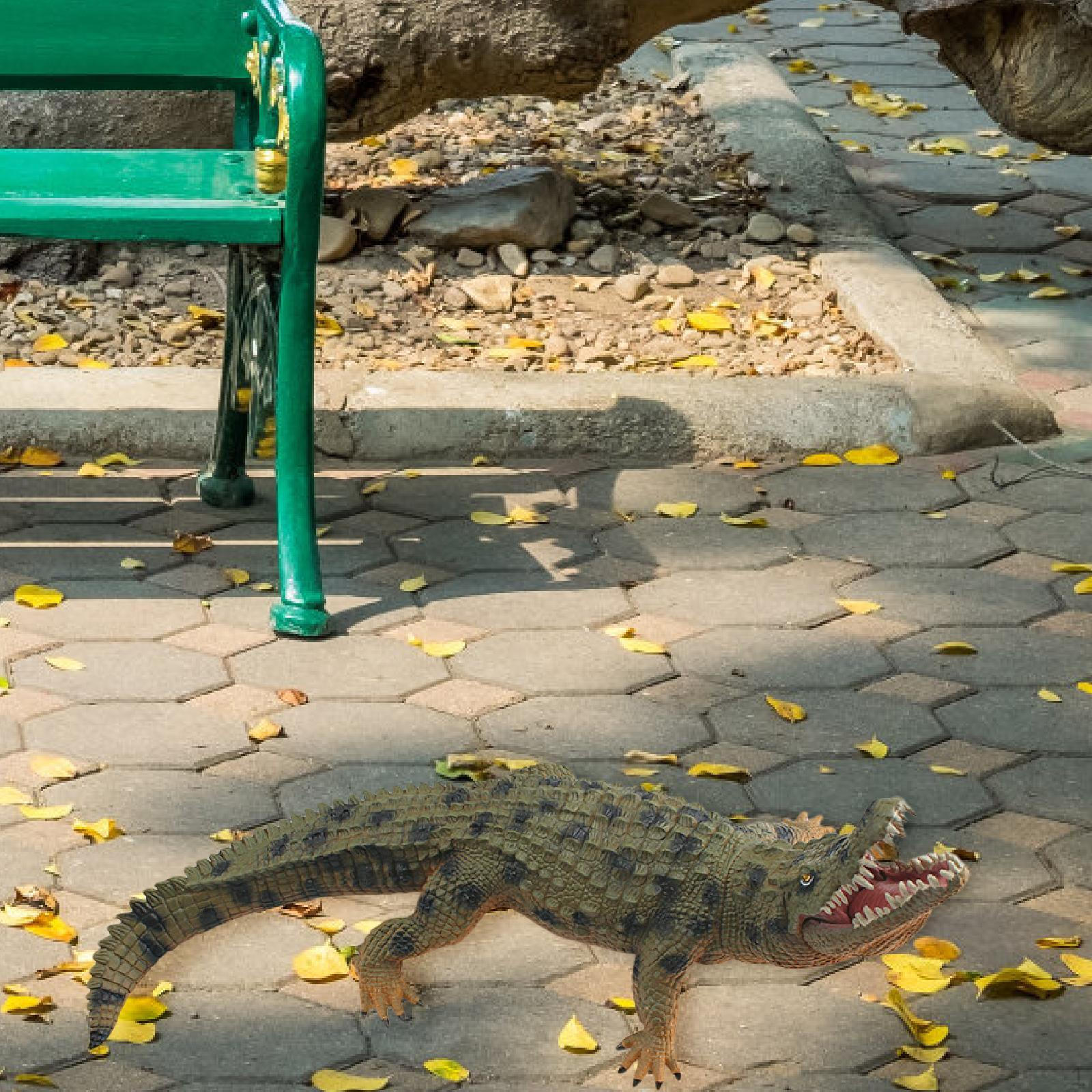 

Фигурка Крокодил Фигурка Игрушка 12,80 дюйма Имитированная Коллекционная Мягкая Домашнее Украшение Развивающая Игра зелёный