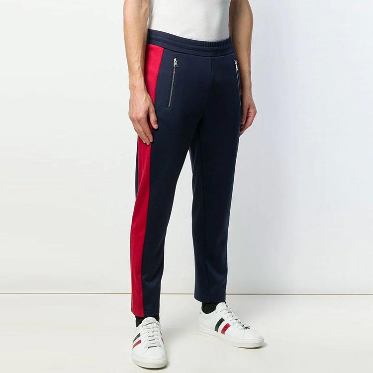 Moncler FW21 Spring Autumn Fitted Knitted Sports Pants Men bottoms Dark-Blue E20918707200C8005