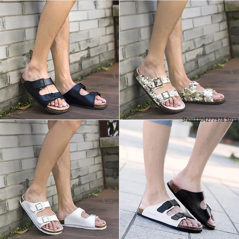 Fashion Women Suede Clogs Slippers Soft Insole Sandals With Arch Support Shoes Outdoor Beach Suede Clogs Slippers Slides For Men