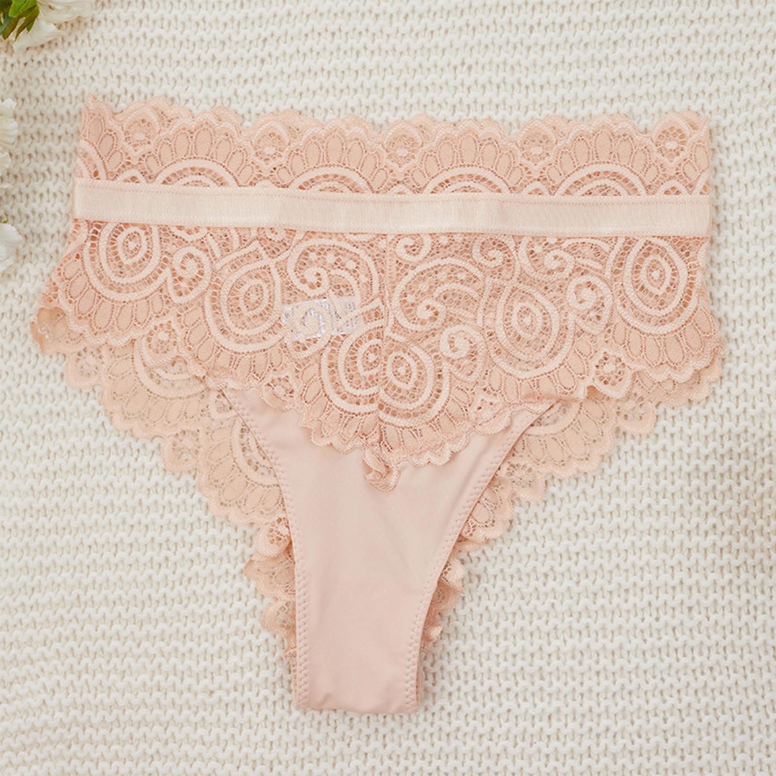 

Ladies Hollow Waist Lace Women s Sexy Seamless Lifting Buttocks Bag Buttocks Quick Drying Oversized Underwear M бежевий