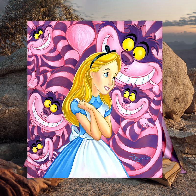 1PC Alice and the Cat Flannel Blanket Gift, Suitable for Both Men And Women, Soft Ideal for Beds And Sofa, Birthday Or Christmas Gift