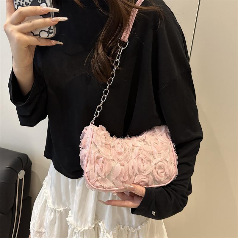 New ring rose flower banquet bag bridal bag nightclub bag dinner bag dress bag clutch bag cheongsam handbag