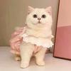 Breathable Cat Lace Skirt Thin Cat Dog Costume Summer Cat Princess Dress