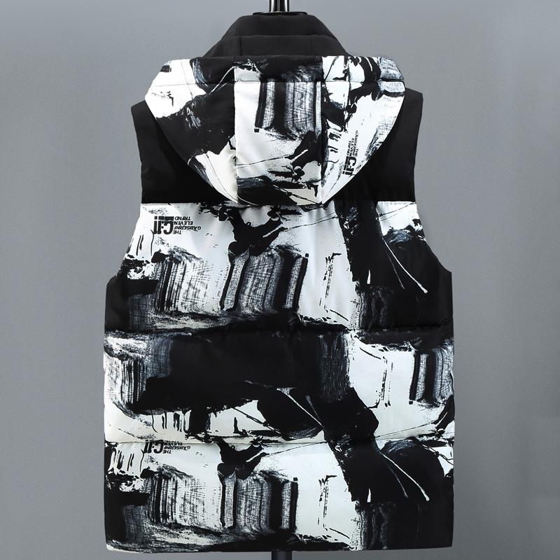 Plus Size M-8XL Winter Warm Vest Men Outerwears Hooded 2024 Fashion Sleeveless Jackets Casual Thick Men's Parkas