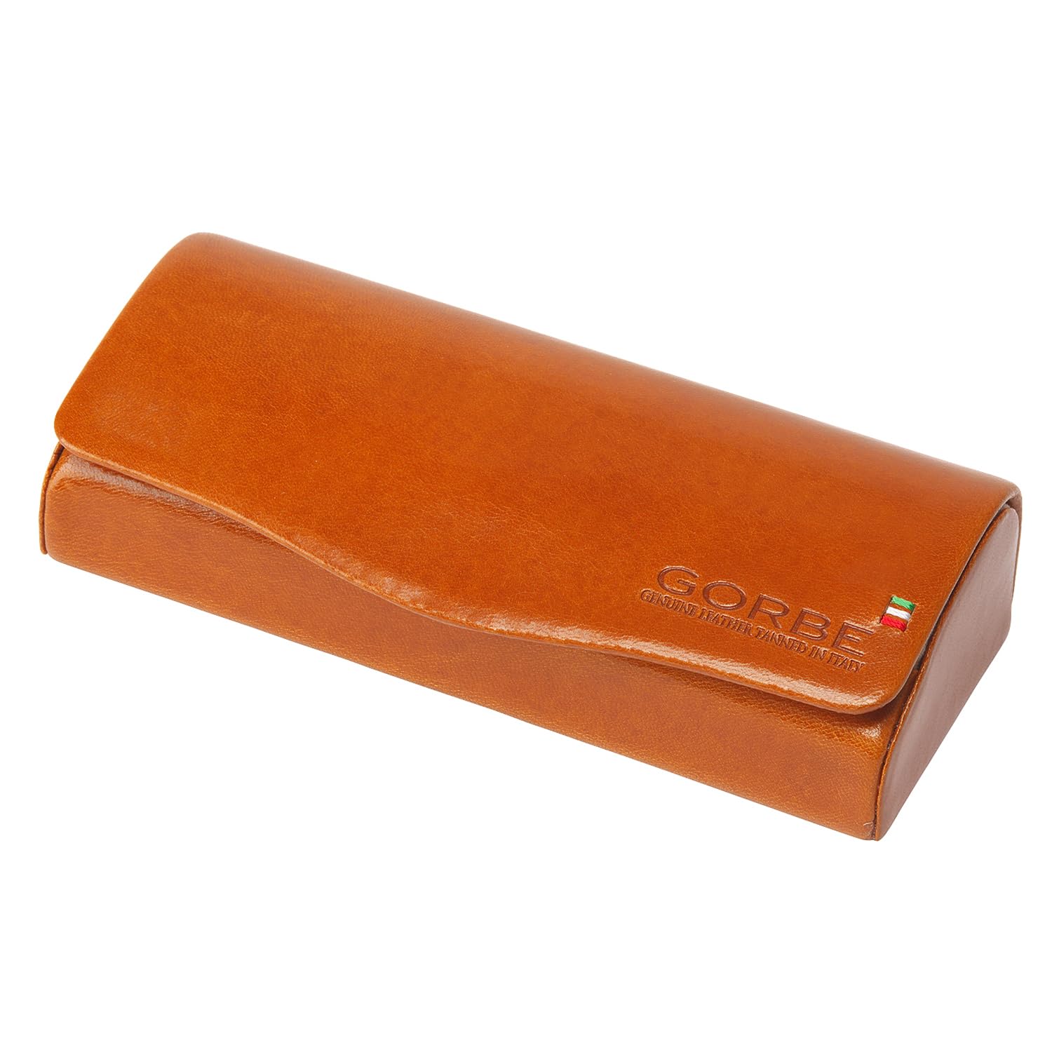 GORBE Glasses Case, Italian Leather (Brown)