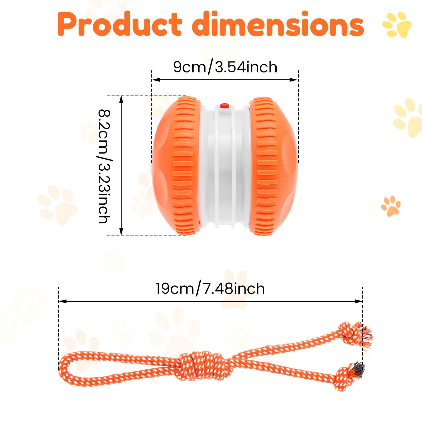 

Interactive Dog Toy 2 Speed Mode Moving Cat Dog Toy with Rope Motion Activated Automatic Moving Pet Toy Ball Pet Supplies