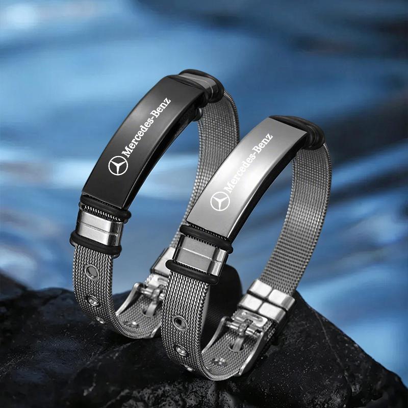 D7Adjustable Stainless Steel Bracelets Bracelet Women Men Gift for Mercedes Benz W212 W213 W214 W210 GLK GLS W203 W204 W211 A200