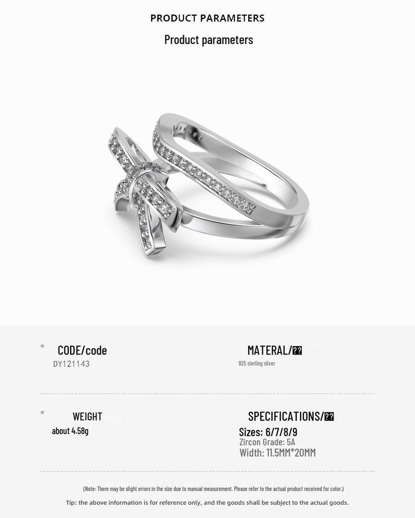 Δαχτυλίδι φιόγκος από ασήμι 925: Μοναδικό Στρωτό Σχέδιο για Γυναίκες και Κορίτσια