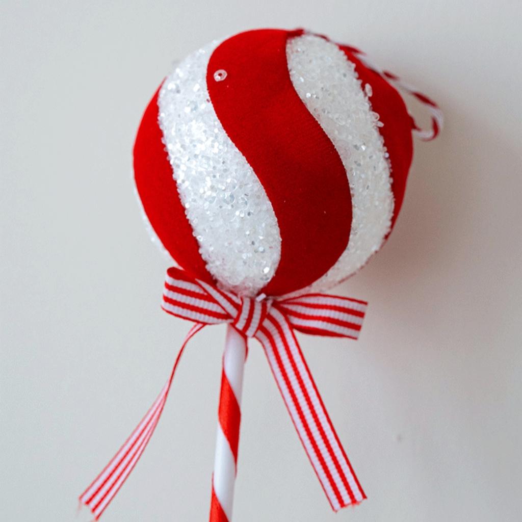 New Christmas Decorations Red and White Foam Candy Cane Lollipop Hanging Pendant Christmas Tree Decoration