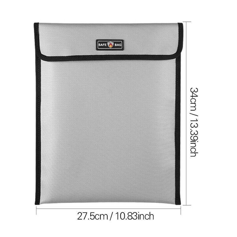 Fireproof Waterproof Document Storage Box Bag 3 Tier Fire Resistant Safe Portable Travel Storage Bag For Money Jewelry Passport