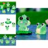 Adorable Glowing Frog Figurines For Car And Desk Resin Craft Decor Accessories