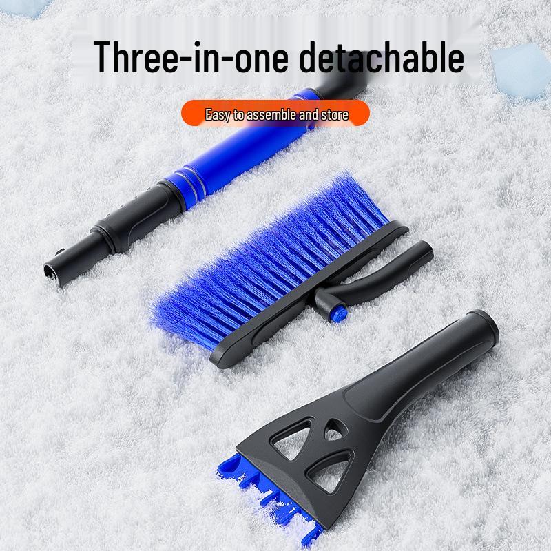 Multifunctional 3-in-1 Telescopic Snow Shovel and Ice Scraper