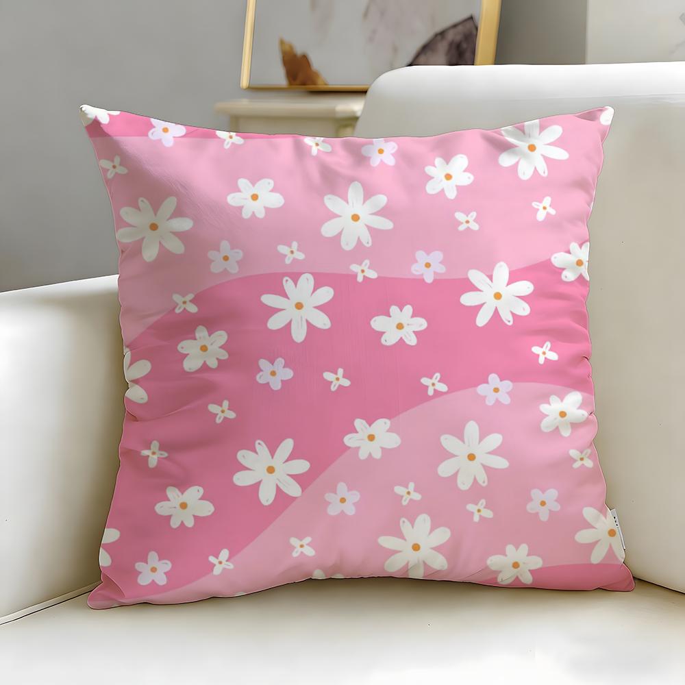 classic theme Daisies Cushion Cover Soft & Easy-Wash Pillow Case – Versatile for Couch, Bed, Travel and Office