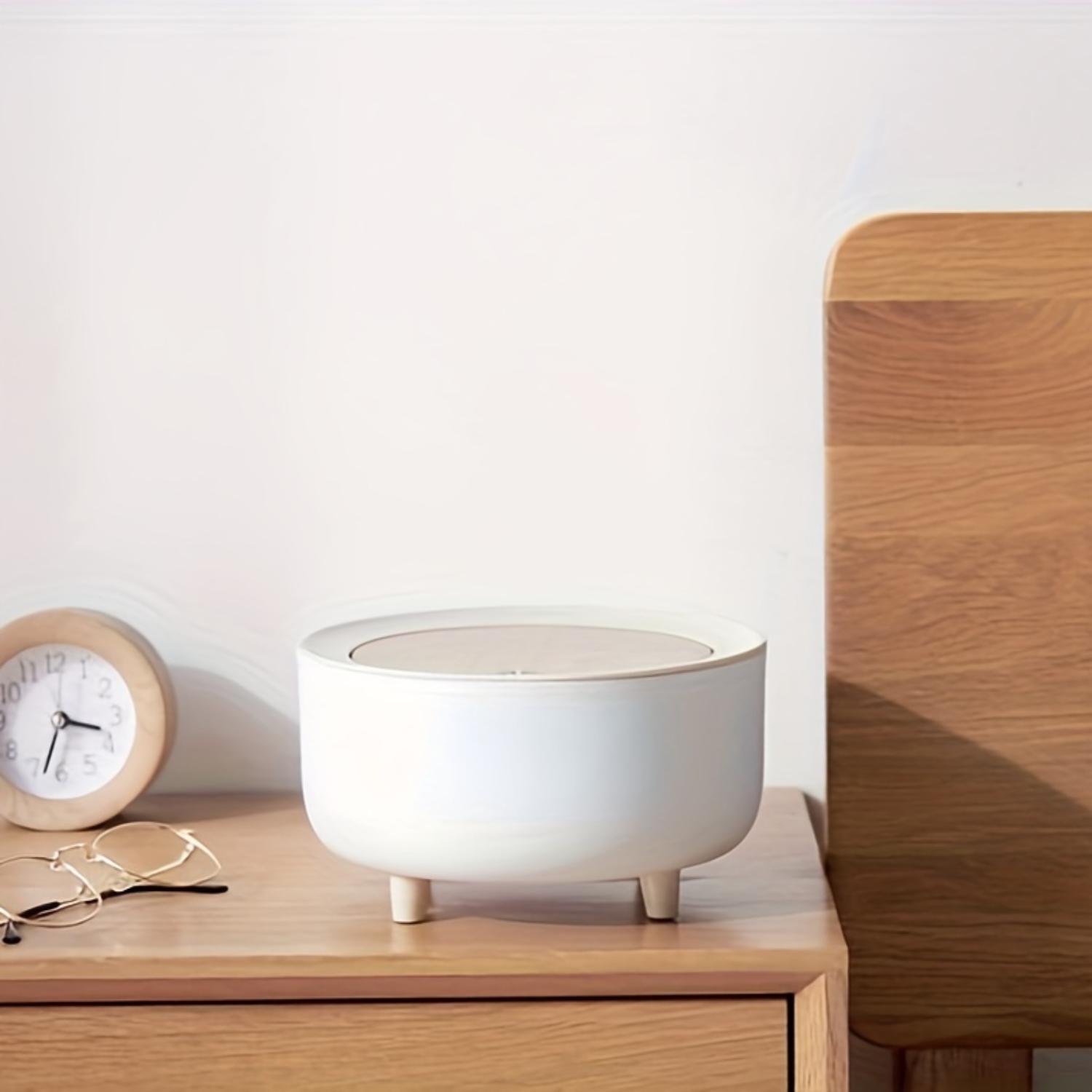 

Мусорное ведро для рабочего стола объемом 2 л с замком на крышке и кнопкой - Office Wasbish Can