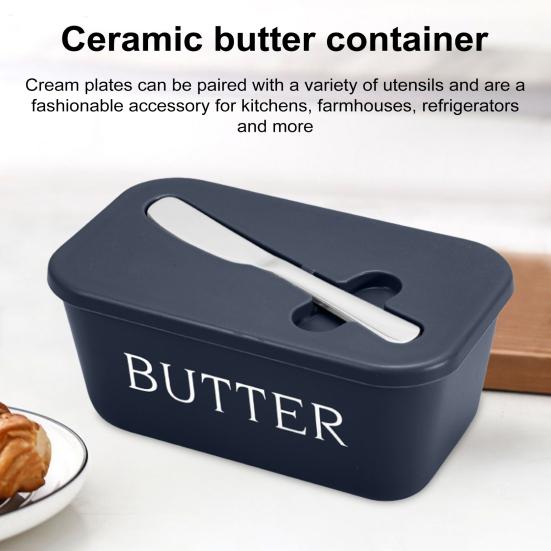 Butter Container Box with Cutter Lid Sealed Cheese Storage Box